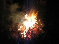 Burning Magnesium Biscuits During Camping trip