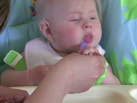 Veronica first solid food