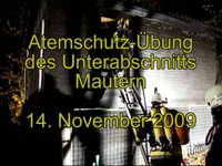 Unterabschnitts-Atemschutzübung, Mautern, 14.11.2009
