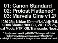 Canon 7D: Flatten for more latitude in post? Part 1/2