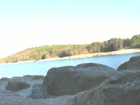 Flyover of Lake Jocassee's bank