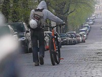Last Man on bike