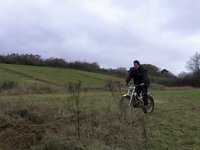 Gnome Playing on a Trials Bike