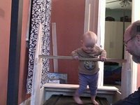 Walking on the treadmill