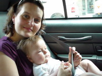 Julia and K in a NYC: first cab ride