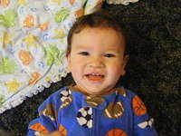 Logie laughing