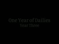 One Year of Dailies, Year Three