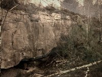 Escalade en forêt de Fontainebleau : "Maigre Pitance" rallongé.