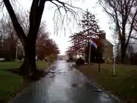 A rainy walk on the HCC campus
