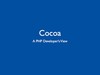 PHPEM 3: Cocoa from a PHP perspective