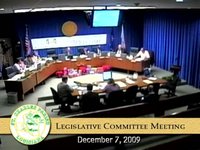 Legislative Committee for December 7, 2009