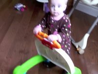 Charlotte walking with walker