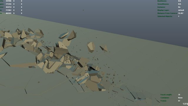 Ground shattering in Maya v2. Ground shattering in Maya v2.