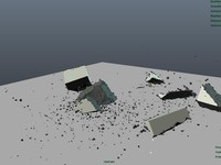 Geometry fracture RnD in Maya