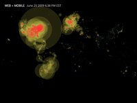 The New York Times site traffic, World View, June 25, 2009
