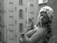 Snowfall in Lyon, France