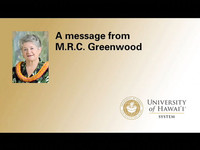 President Greenwood's Holiday Message for the University of Hawai'i 'Ohana