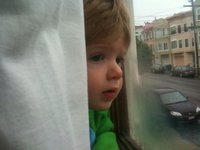 Sawyer loves Wednesday morning garbage trucks