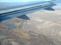 Flight landing at McCarran Airport in  Las Vegas on December 13th 2009