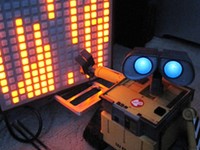 Wall-E meets Monome for the first time=) Wall-E meets Monome for the first time=)