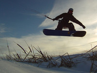 Keswick Backcountry Snowkiting in Slow-Mo