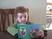Caleb Reads to Us