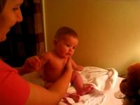 Emma fighting a monkey