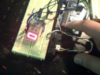 IR range readings on LED display