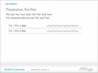 English beginner A1 lesson 3