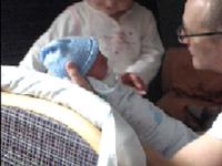 Sophia meet Baby Brother.