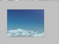 digital painting timelapse: cloudy view
