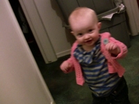 Tilly messing about on a sick day