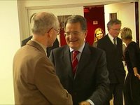 With Romano Prodi – handshake With Romano Prodi – handshake