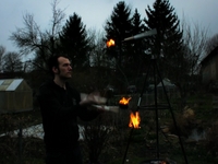 Feuerkeulen - der erste Versuch