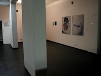 Before in Place; Earlier in Time. Exhibition of several quasi abstract paintings and a video installation - by Fons Schiedon.