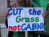 Students and faculty protest cutting CABNR