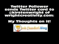 Kirsten Wright of WrightCreativity.com recieves Twitter Post!