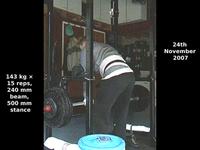 143 kg x 15, 15, sumoman 143 kg