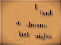 I Had a Dream Last Night