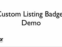 Custom Listing Badge Demo