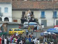 A greased pole, Cuenca, Ecuador