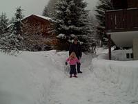 Rosa's 1st time on ski's