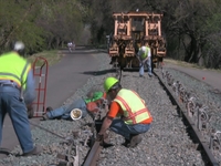 MOW Track Raise on the Sacramento Southern