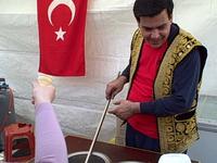 Turkish ice cream guy shows off