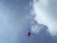 Medics Helicopter in Ski resort