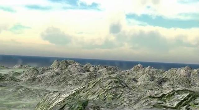 3d cragged Landscape, animation