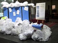 Paper waste: An Earthweek display (man on the street video)
